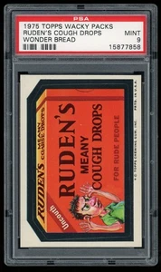 1975 Topps Wacky Packages Sticker Ruden's Cough Drops Wonder Bread 3rd PSA 9 - Picture 1 of 3