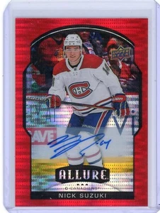 NICK SUZUKI #29 - 2020-21 UPPER DECK ALLURE AUTO RED RAINBOW AUTOGRAPH - Picture 1 of 2