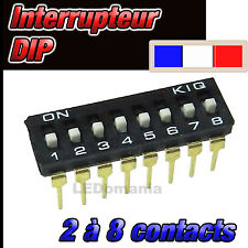 976# Interrupteur DIP format CI dispo 2, 3, 4, 5, 6, 7, 8 contacts de 2 à 10pcs 
