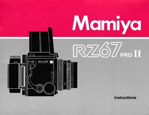 Mamiya RZ67 Pro II Instruction Manual, English, top condition (18317) - Picture 1 of 3