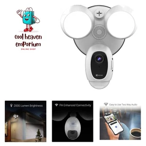 Floodlight Security Camera WiFi 1080P, Motion-Activated Enhanced with PIR&H26... - Picture 1 of 9