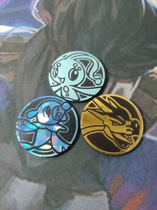 Flip Coin Set - M Charzard EX/ Manaphy/ Popplio Cracked Blue | NM | Pokémon - Picture 1 of 1