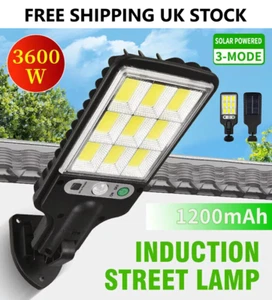 6000W LED Solar Straßen Wand Leuchte PIR Bewegungsmelder Sicherheit Außen Garten Lampe - Bild 1 von 24