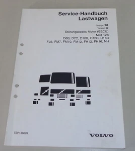 Manual De Taller Volvo Camión Códigos De Fallo Motor MID 128 D9A D12D 7/2000 - Imagen 1 de 4