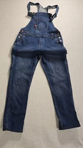 Dickies Stonewash Bib Overalls Blue Denim Carpenter Workwear Boys Small 26"  - Picture 1 of 12