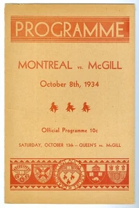 Canadian Football official programme, year 1934 in Mint condition - Foto 1 di 3