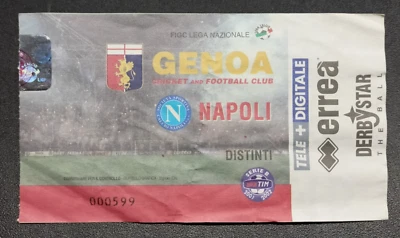 Biglietto Genoa Vs Napoli - Distinti - 2001 / 2002 - Immagine 1 di 2