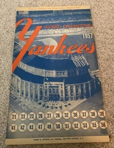 1957 Program TED WILLIAMS PINCH HIT HR Part Of 4 Consecutive HR off Ford in 9th - Picture 1 of 5