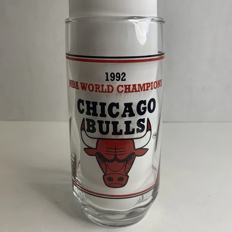 Chicago Bulls 1992 NBA World Championship Drinking Glass Cup Jordan Pippen Cover