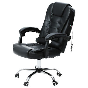 Luxury Leather Office Massage Chair Computer Gaming Swivel Recliner Executive