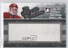 2009-10 ITG Between the Pipes He Shoots He Scores Black /30 Chris Osgood #HS-04