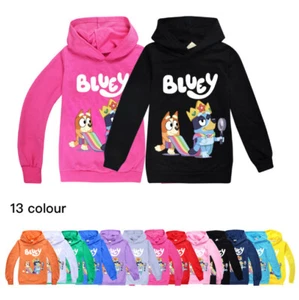 Kids Boys Girls Bluey Hoodie Casual Pullover Sweatshirt Tees Tops Blouse Gift - Picture 1 of 16