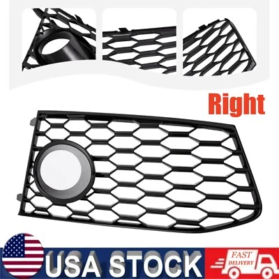 For Audi RS7 2014-2018 Right Side Bumper Fog Lights Lamps Frame Grille Cover Foto 1 de 4