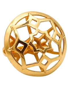 Tiffany Co 18k Yellow Gold Paloma Picasso Marrakesh Zellige Medallion Ring 8.6g! - Picture 1 of 8