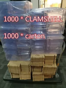 1000 PCS CLEAR PLASTIC CLAMSHELL CASES FOR HBA RAID NETWORK CARDS+1000PCS carton - Picture 1 of 4