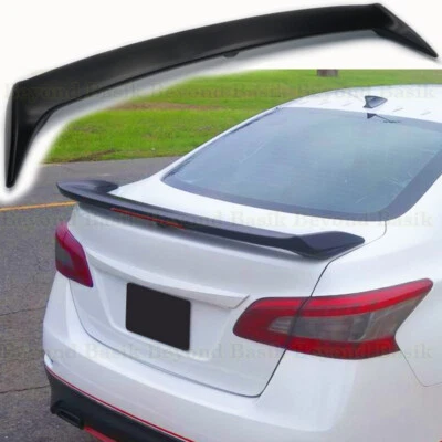 Para Nissan Sentra 2013 14 15 16 17 18 2019 alerón negro mate con LED Foto 1 de 4