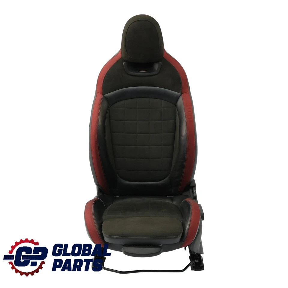 Sedile anteriore Mini F56 F60 JCW Dinamica Sport Sinistro Rosso Nero Mezza Pelle - Imagen 1 de 4