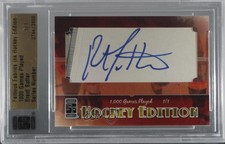 2010 Famous Fabrics Ink Hockey Edition 1000 Games Played 1/1 Brent Sutter Auto