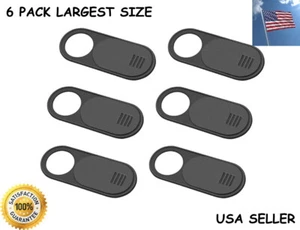 6PC largest size Webcam Cover Slim Slider Camera Shield Privacy Protect Sticker - Picture 1 of 7