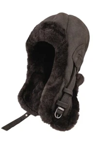 Gorro de cuero descapotable gorro de piloto gorro de cuero gorro de piel piel trapper Leather Cap - Imagen 1 de 5