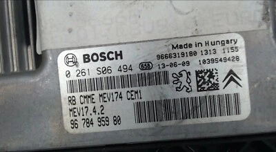 ECU 9678495980 0261s06494 MEV17.4.2 Peugeot 208 5FS 1.6 - Image 1 of 4