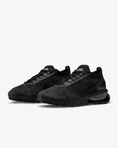 Nike Air Max Flyknit Racer Mens Size 10 Triple Black Gray FD2764 001 New - Picture 1 of 13