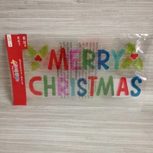 Christmas Window Gel Cling Stickers Colorful Merry Christmas Creatology Brand - Picture 1 of 2