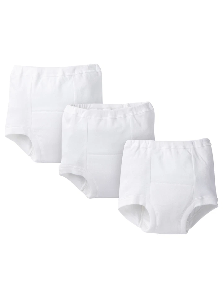 Gerber Baby Unisex 3 Pack Training Pants NEW White Sizes 2T and 3T Neutral - Image 1 of 1
