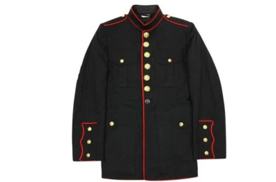 USMC Dress Blue Uniform Blouse Coat39L 39 Long tags DSCP Gabardine blues blouse - Image 1 of 3