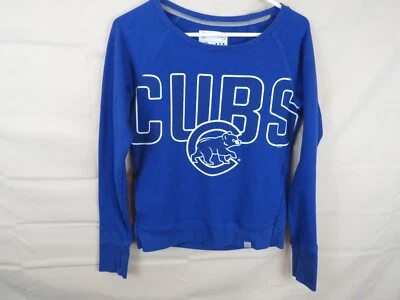 47 Brand Forward Chicago Cubs Baseball MLB Pullover Shirt Lady Pequeno Azul Branco - Imagem 1 de 4