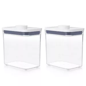 OXO Good Grips Pop 2.0 Rectangle Short Container 1.6L | Set of 2 - Picture 1 of 10