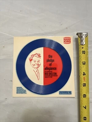 Red Skelton The Pledge of Allegiance Burger King Cardboard Flexi-Disc 33 RPM - Image 1 of 2