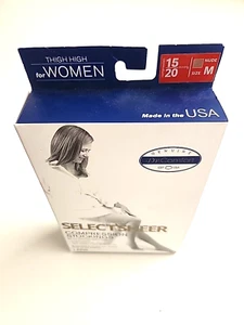 Dr. Comfort Nude M Women's Select Sheer Thigh Highs - 15-20  mmHg Silicone Lace  - Picture 1 of 7