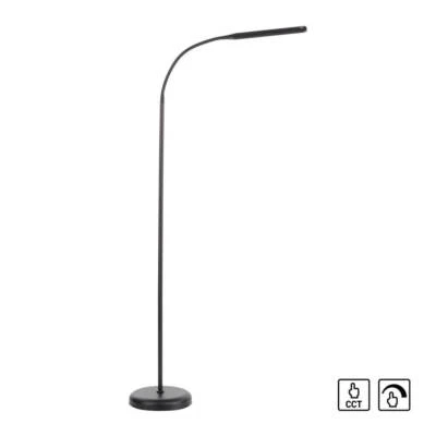 JUST LIGHT LED Stehlampe Leselampe schwarz dimmbar CCT Touchdimmer drehbar schwenkbar Touch