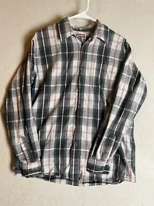 Camisa a cuadros Wrangler para hombre talla grande - roja, gris y blanca - Imagen 1 de 9
