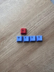 Red ESC, Purple/Blue WASD keycap for Realforce / Topre - Picture 1 of 1