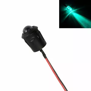 Green Pre Wired 10mm LED + Bezel Holder Light Lamp 12V - Imagen 1 de 1