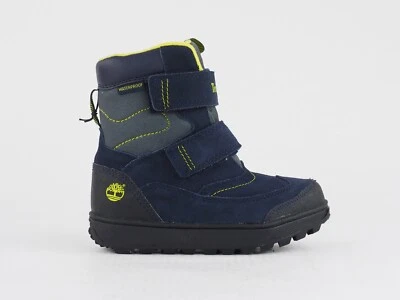 Boys Timberland Polar Cave A12AD Navy Blue Leather Warm Waterproof Snow Boots - image 1 of 4