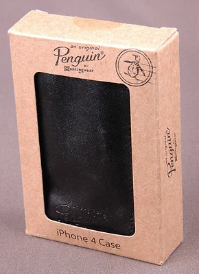 Funda Penguin iPhone 4 - Cuero Marrón Foto 1 de 4