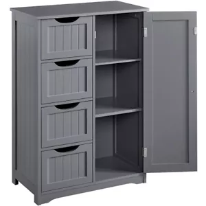 Badezimmerschrank Unterschrank Bodenschrank Badkommode mit Schubladen und Regal - Bild 1 von 12