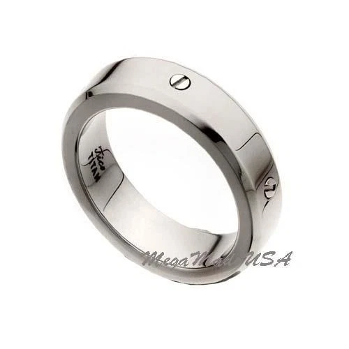 6mm Screw Love Wedding Band Engagement Titanium Ring Men's Women Jewelry Sz 5 - Image 1 of 1