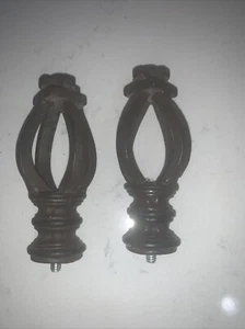 Vintage Wrought Iron Curtain Rod Finials (2).  . 4.5” - Picture 1 of 4