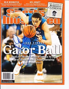 FLORIDA GATORS JOAKIM NOAH SIGNED SPORTS ILLUSTRATED 4/10/2006 NO LABEL - Picture 1 of 1