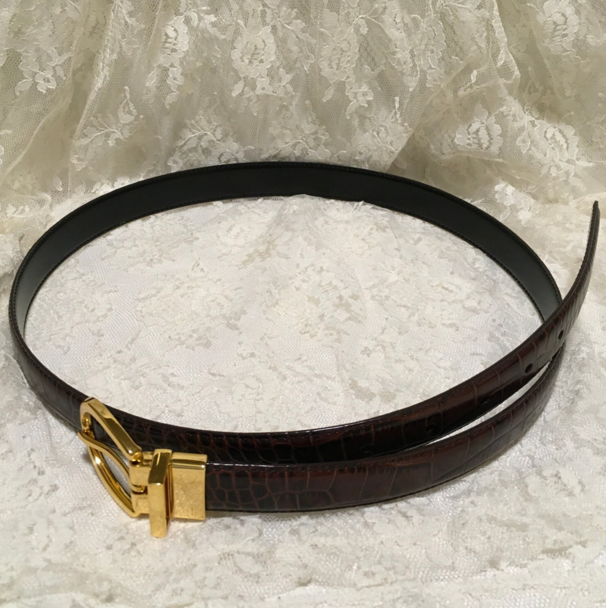 ベルト POLO RALPH LAUREN Woman Belt Black 412920812 002 Logo Reversible Leather Skinny Belt | Ralph Lauren