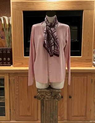 ECHO Rectangle 100% Silk Burgundy, Pink & Lt. Blue Scarf Mosaic Design 15”x 45” - Image 1 of 4