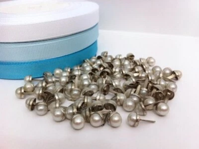 BRADS PERLA AVORIO 6mm - 50 per confezione