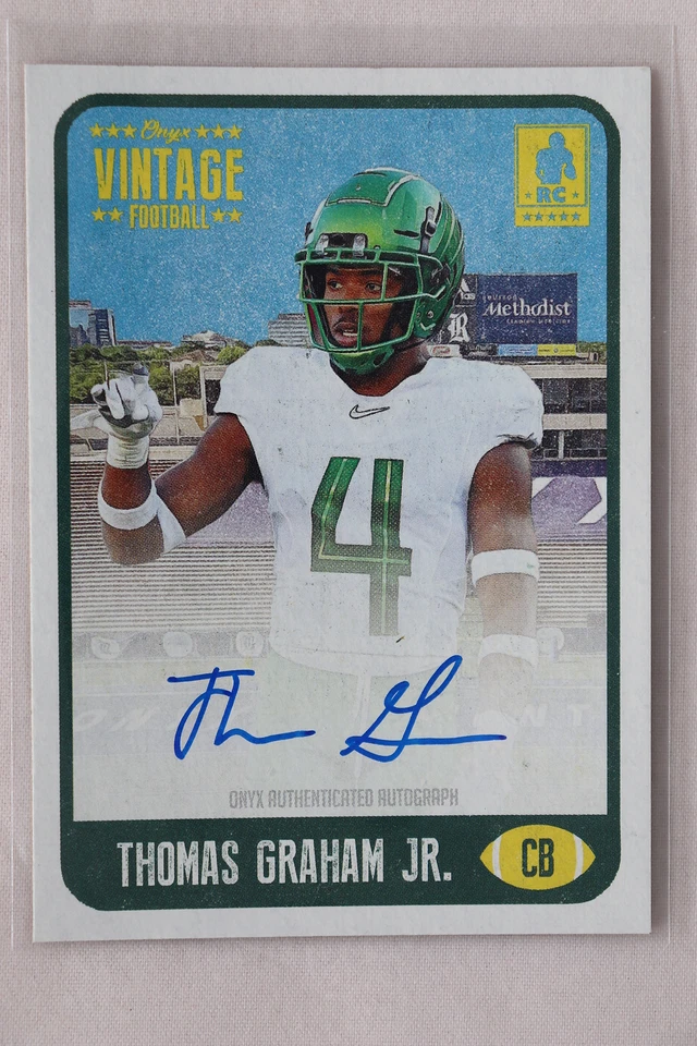 2021 Onyx Football Blue Autograph Thomas Graham Jr - Image 1 of 1