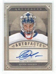 13-14 UD Upper Deck Artifacts Autofacts  Evgeni Nabokov  Auto