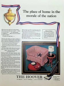 VINTAGE Print Ad ~ The Hoover ~ It Beats.. As It Sweeps.. As It Cleans ~ 1940s - Picture 1 of 1