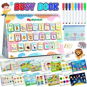 Blue Busy Book for Toddlers Ages 3 to 5 Educational Learning Activity Toys - Picture 1 of 7